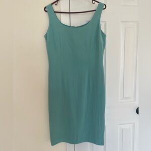 Vintage Maggy London Blue 100% Silk Dress, Sz 6